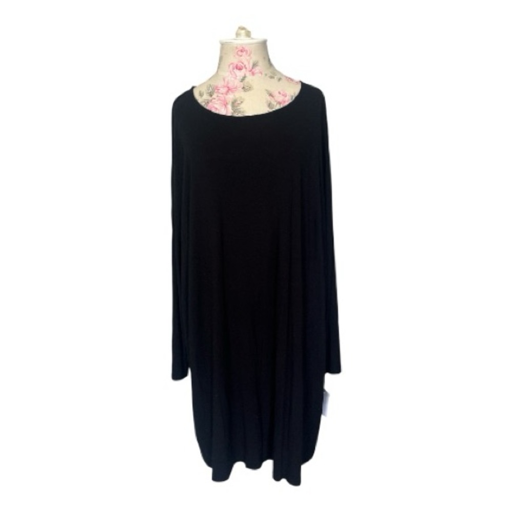 Eileen Fisher Elegant Black Long Sleeve Dress Tunic Dress